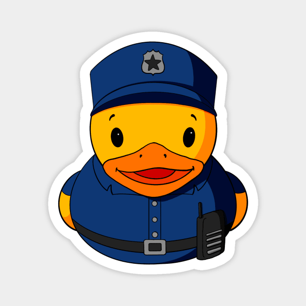 Police Rubber Duck Magnet by Alisha Ober Designs