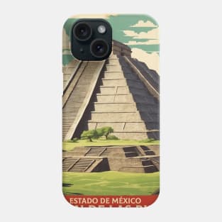 San Martin de las Piramides Estado de Mexico Vintage Tourism Travel Phone Case