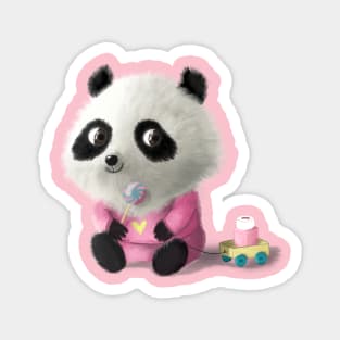 Cute fluffy panda Magnet