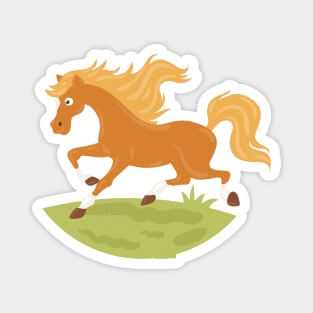 Horse hand Drawn Cartoon Magnet