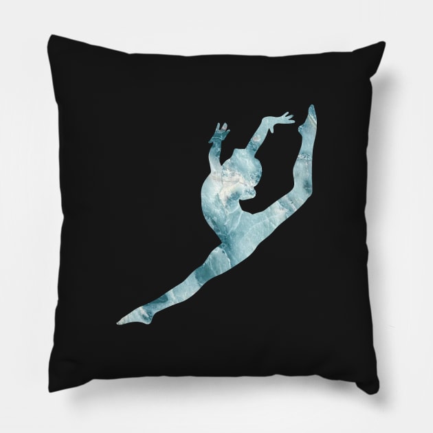 Gymnastics Leap Pillow by sportartbubble