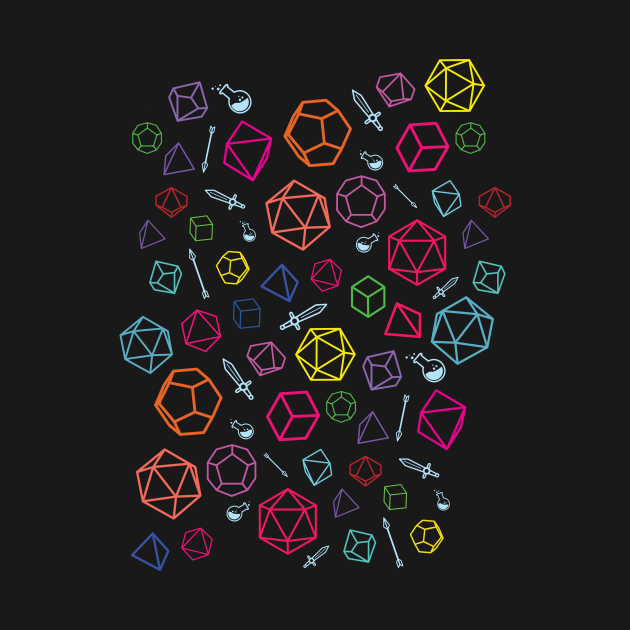 Discover Dice Pattern - Dnd - T-Shirt