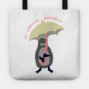 Cute hedgehog with an umbrella Tote