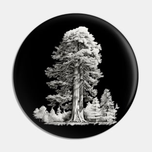 Majestic Tall Tree - Beautiful Nature Design Pin