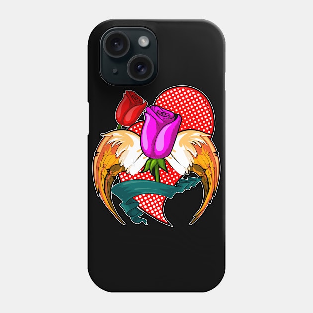 Heart Roses Phone Case by Dojaja