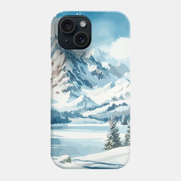 Winter Mountains Phone Case by Siha Arts