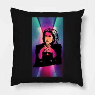 Christine Baranski Neon Pillow