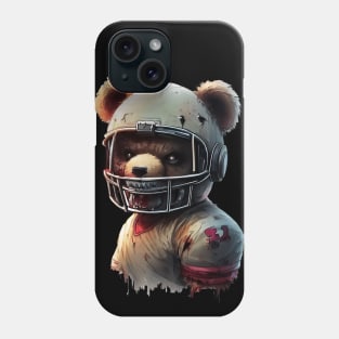 Spooky teddy bear football player Phone Case