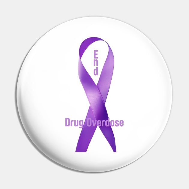 Drug Overdose Awareness Ribbon Pin by HobbyAndArt