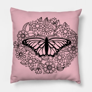 Butterfly Flora Pillow