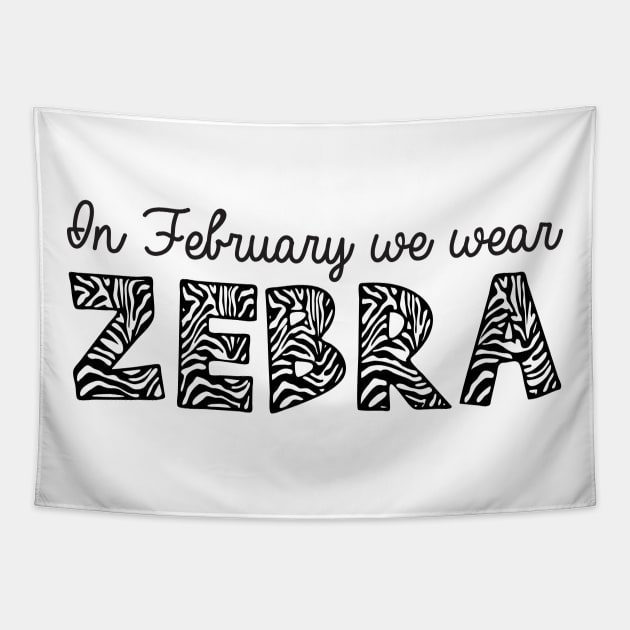 In February, We Wear Zebra Tapestry by kimmieshops