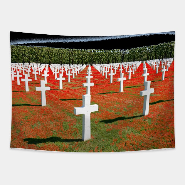 Military cemetery Tapestry by Wolf Art / Swiss Artwork Photography