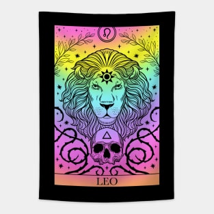 Zodiac sign tarot card Leo Tapestry