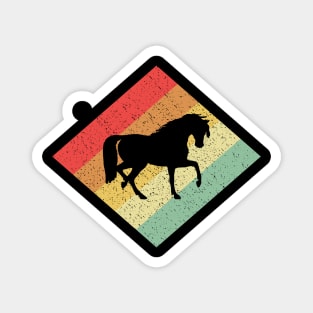 Retro Vintage 80s Horses Gift For Horse Lovers Magnet