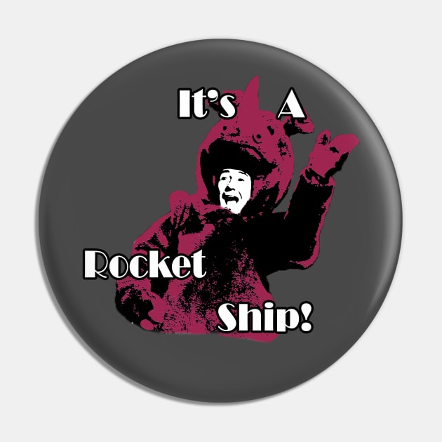 Death to Smoochy Rocket Ship Pin by shanestillz