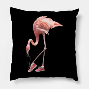 Flamingo and pink shoes Pillow