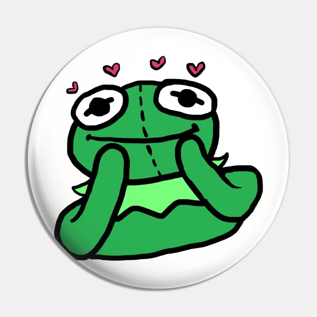 Kermie in Love Pin by MurderBeanArt