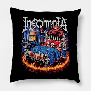 Infernal Insomnia: Welcome to the Abyss of Sleepless Nights Pillow