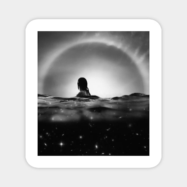 Starry Sea - A Digital Collage Art Magnet by aplinsky