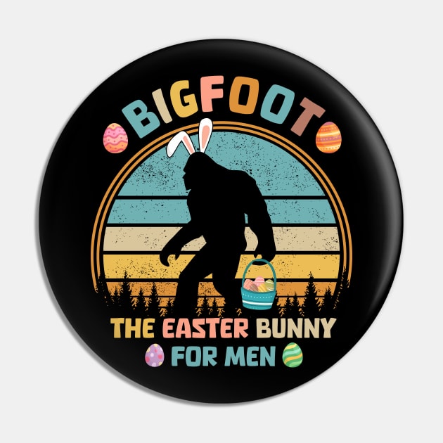 Bigfoot The Easter Bunny For Men Funny Sasquatch Pin by ttao4164