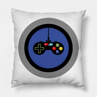 Game Controller in Blue Target Pillow