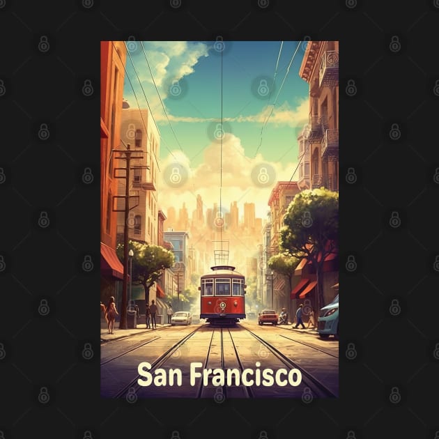 San Francisco, Travel poster by BokeeLee