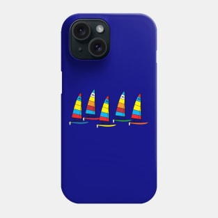 Hobie 14 Catamaran Sailboats Racing Phone Case