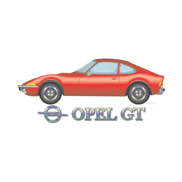 Red Opel GT by Norwood Designs