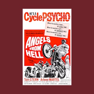 Classic Motorcycle Movie Poster - Angels From Hell T-Shirt