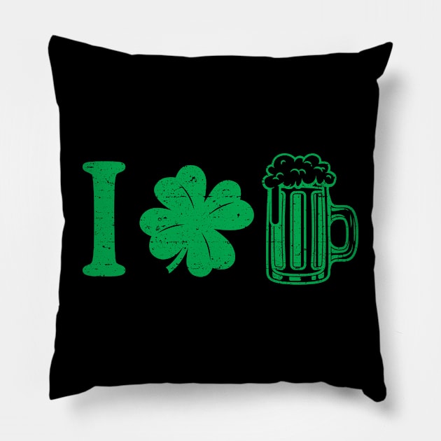 I Clover Beer Pillow by Roufxis