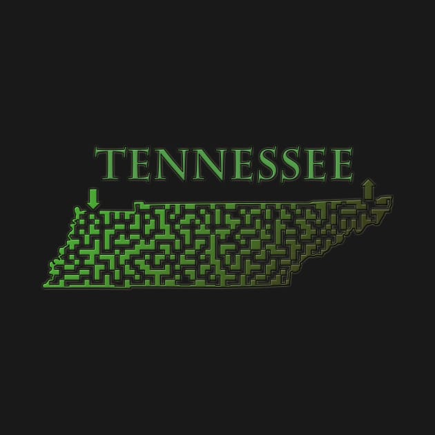 State of Tennessee Colorful Maze by gorff