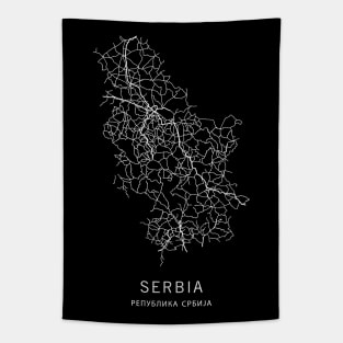 Serbia Road Map Tapestry