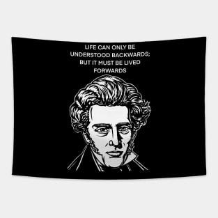 SOREN KIERKEGAARD quote .5 - ink portrait Tapestry