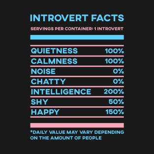 Introvert Facts Stats T-Shirt