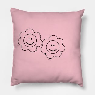 flower smiles Pillow