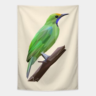 Golden-fronted Leafbird Lowpoly Art Tapestry