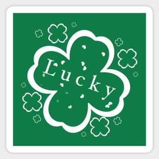 Lucky clover. St Patricks Day shamrock vector illustration. Four