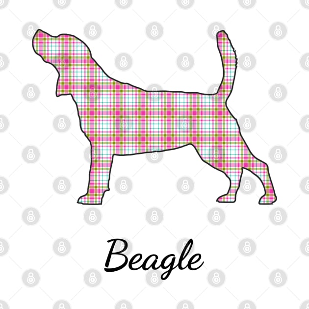 Beagle Mom Plaid by Witty Things Designs