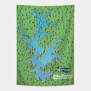 Lake Norman South Carolina retro map Tapestry