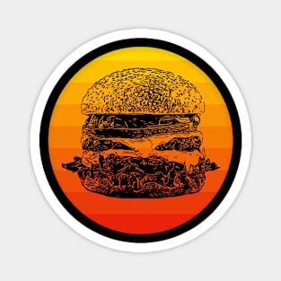 Retro Burger Magnet