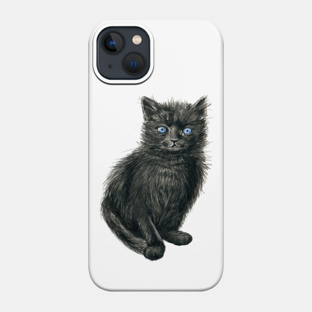 Black kitten - Kitten - Phone Case