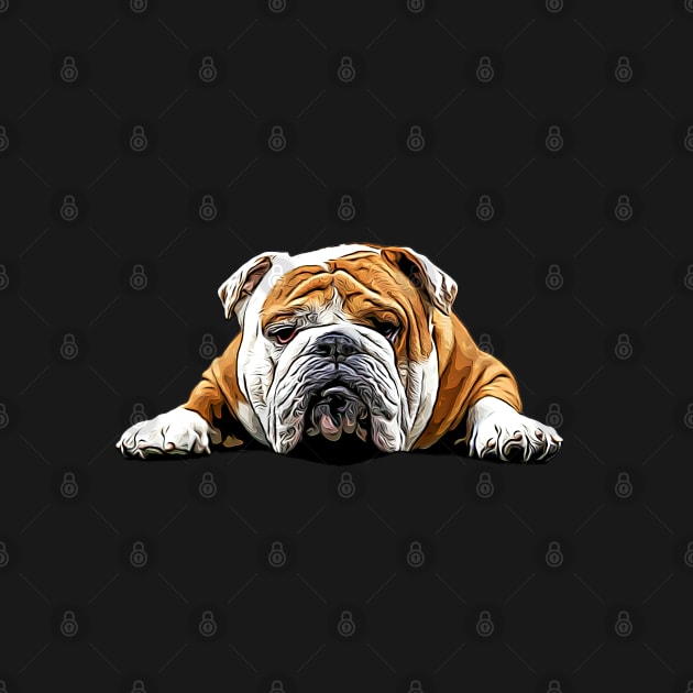 Bulldog Chill Pose - English Bulldog by ElegantCat