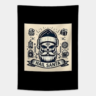 Hail Santa - Skull Tapestry