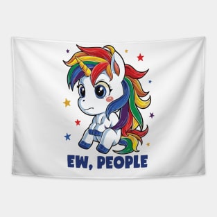 Ew People Unicorn Design Tapestry