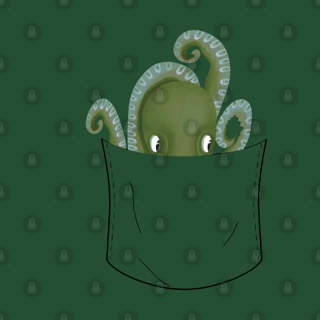 Peeking Pocket Pet - Octopus by Suneldesigns