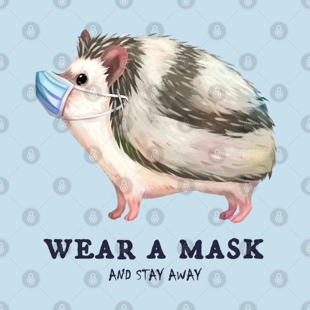 Wear a Mask Hedgehog by PamelooArt