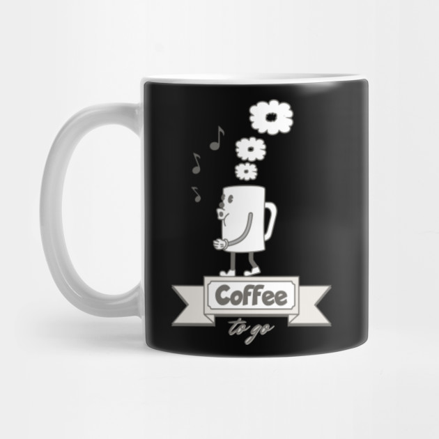 Vintage Cartoon Walking Coffee Mug Drawing Vintage Coffee Cartoon Mug Teepublic