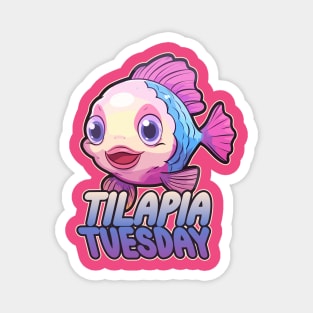 Tilapia Tuesday Fun Foodie Kawaii Fish Magnet