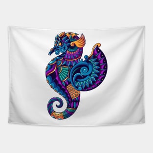 Sea horse ornament illustration Tapestry