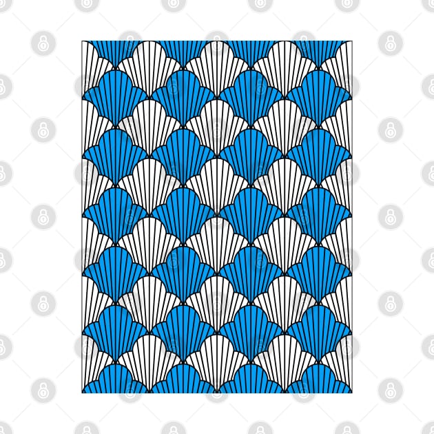 Art Deco Pattern No 31 - Blue - Vintage Motif by Millusti